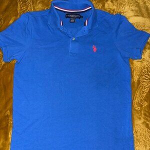 U.S. Polo Assn. Men’s Blue Polo Shirt Slim Fit Size Small Short Sleeve